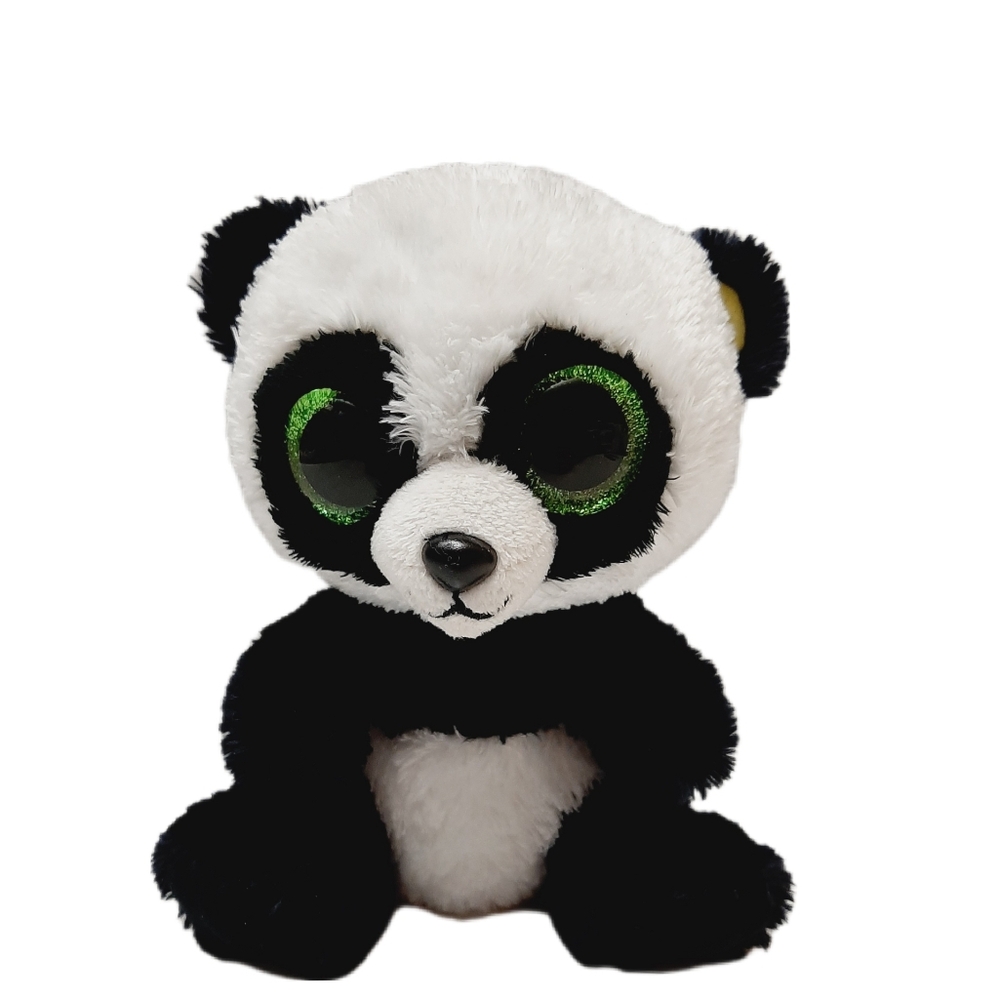 🍒4 for $20🍒 TY Beanie Baby Boos Bamboo The Panda Bear Plush Soft Kids Toy